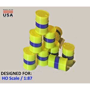 (20) - 55 Gallon Drum Barrels HO Scale Lot Walthers Herpa Promotex Wiking